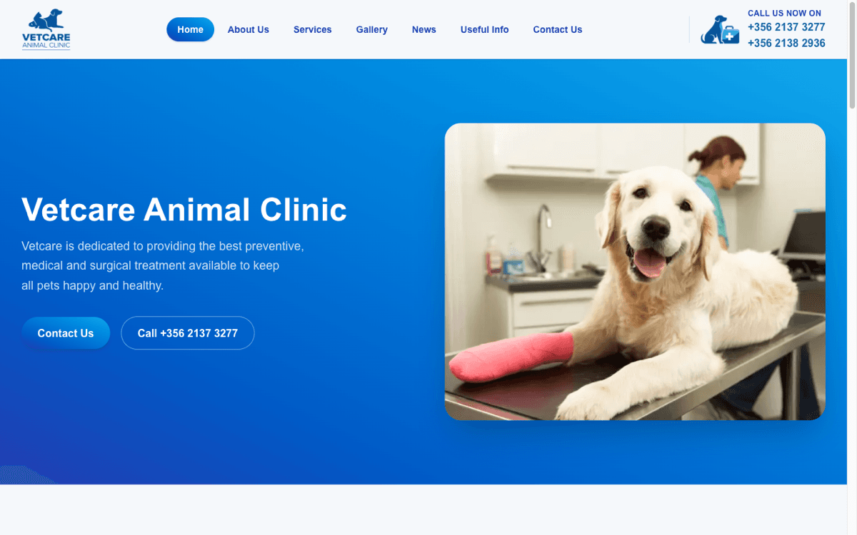 Redizajn za veterinarsku kliniku